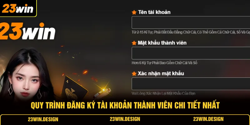 Đăng Ký 23WIN 1 Quy trình đăng ký tài khoản thành viên chi tiết nhất