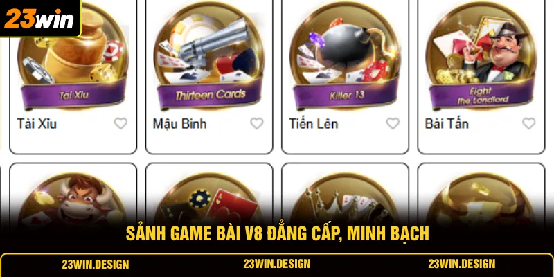Game Bài 23WIN 3 Sảnh game bài V8 đẳng cấp, minh bạch