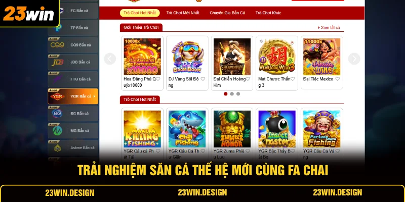 Bắn Cá 23WIN 2 Trải nghiệm săn cá thế hệ mới cùng Fa Chai